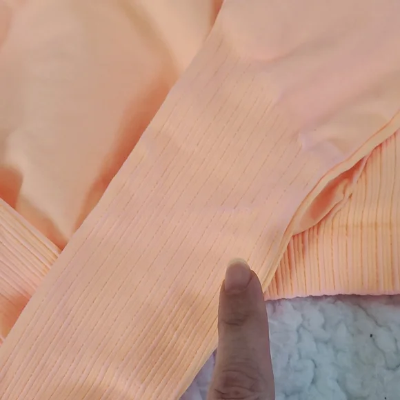 41. *view pics* Free People Good Karma Hi-Neck Layer Top Morning Sun - Picture 6 of 17